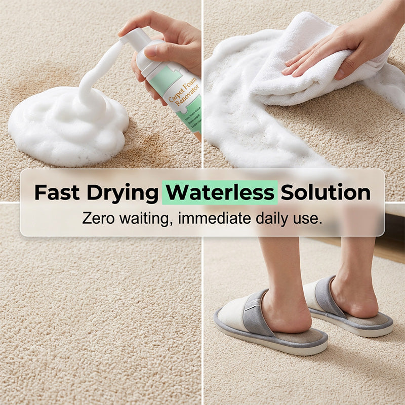 🔥Limited Time Promotion 76% OFF🔥Waterless Carpet Foam Stain Remover with Towel